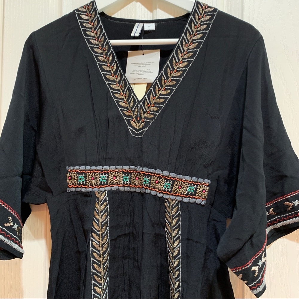 Anthropologie Merivana Midi Dress XS New Black NWT - Picture 8 of 8